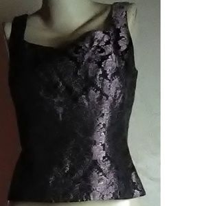 Mark Shale New Black Brown Shell Top Size 6